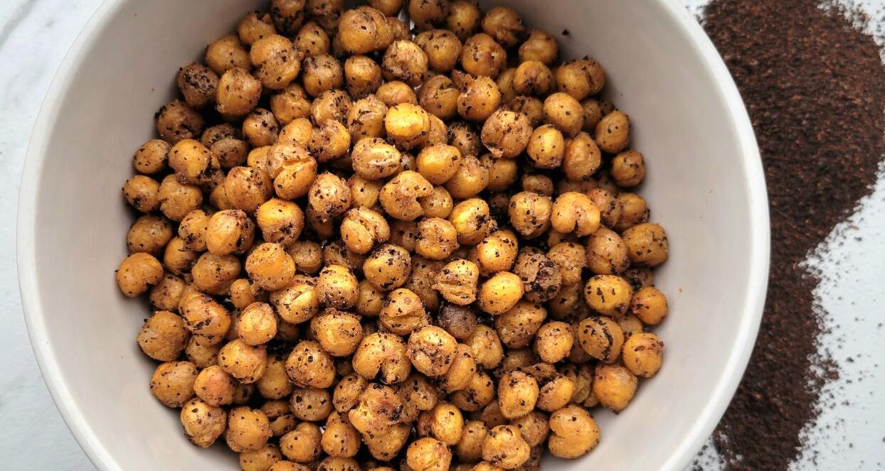 Coffee and Cocoa Roasted Chickpeas